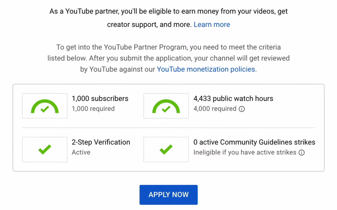 Simple Tricks to Check Monetisation Status